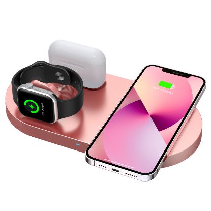 Hosaud Wireless Charger, 23W Fast Wireless Charging Station,3 in 1 Charging Pad Stand for iWatch SE/6/5/4/3/2 Airpods 1/2/Pro iPhone 12/12 Pro/12 Pro Max/12 Mini/11/11 Pro/SE/8/X/XR