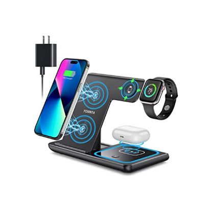 Wireless Charger, 3 in 1 Wireless Charging Station, Fast Wireless Charger Stand for iPhone