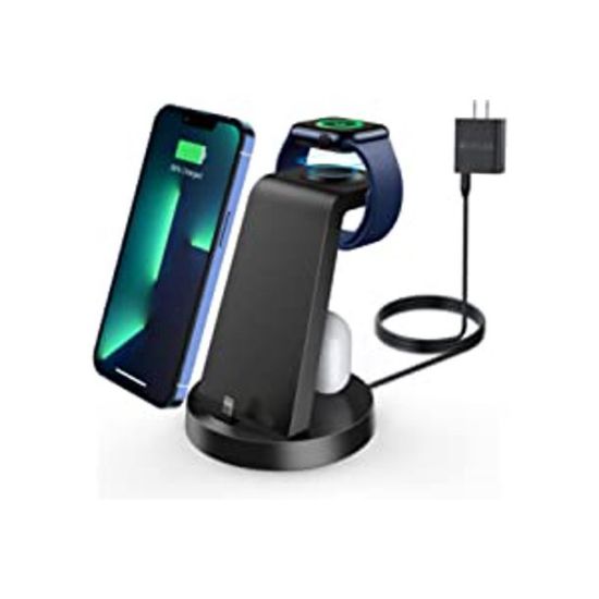 Charging Station for Multiple Devices,3 in 1 Fast Charging Station Dock for iPhone Series 14 Pro Max/13/12/11/X/8 Plus,Airpod Charging Dock Stand