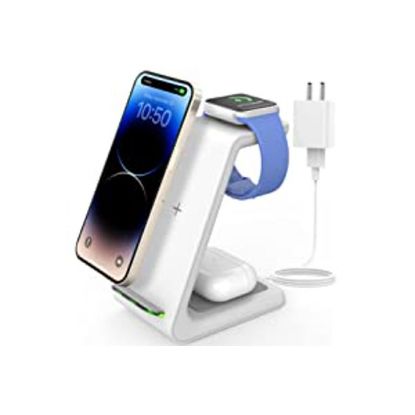 Wireless Charging Station, Wireless iPhone Charger, 3 in 1 Charging Station for Apple iPhone 14/13/12/11/SE/X/8 Serie